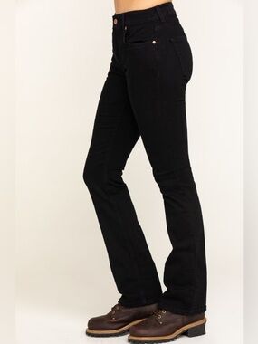 Dickies Women's Perfect Shape Bootcut Stretch Midrise Denim Jeans Black Size 12